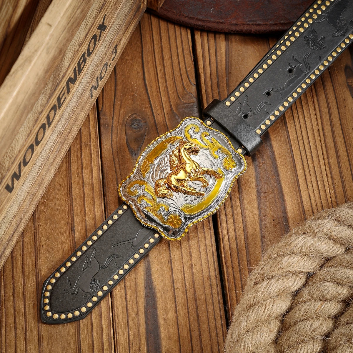 Cinturón Vaquero Heritage con Hebilla Clásica | Estilo Western Retro