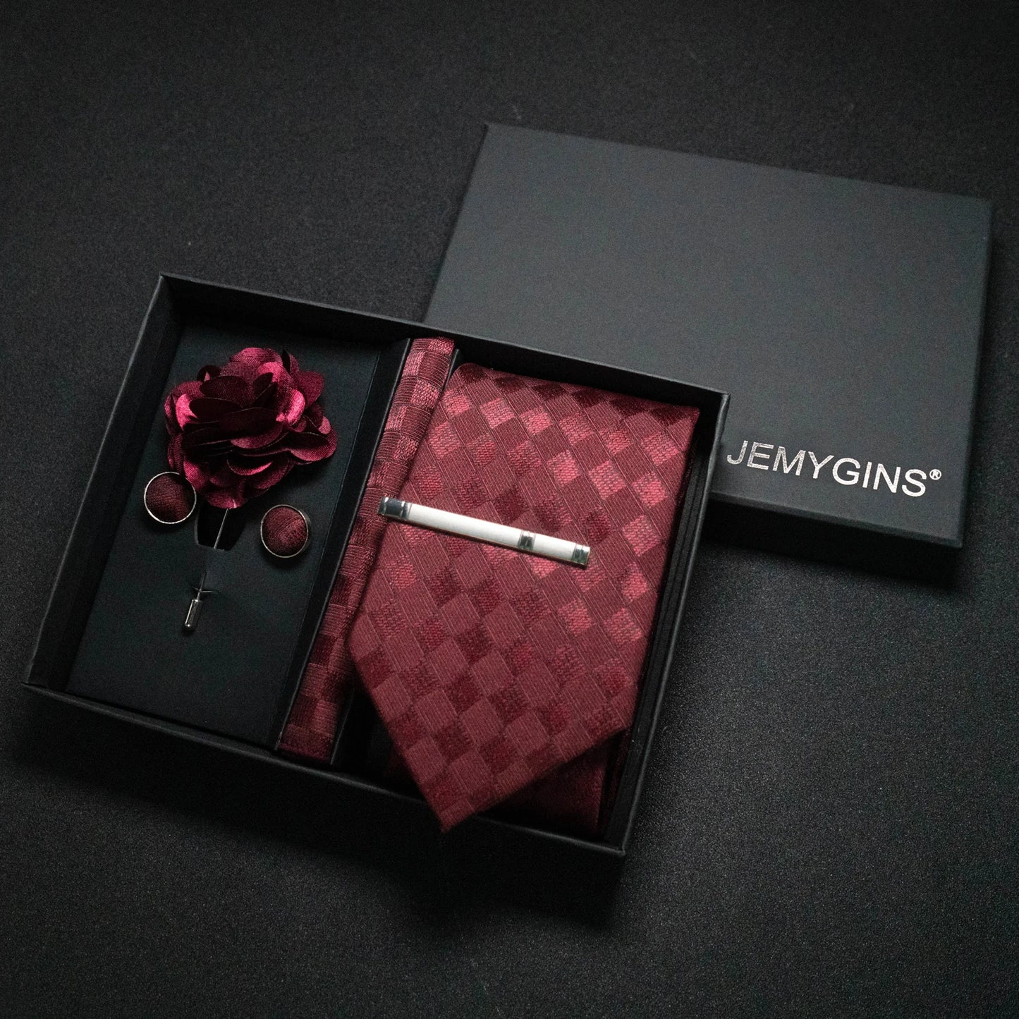 Set de Corbata Imperio Paisley para Caballero – 5 Piezas
