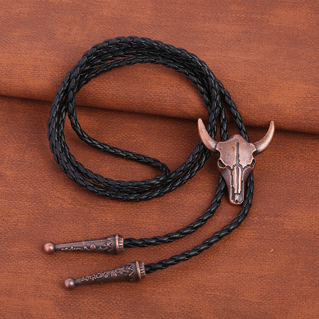 Corbata Vaquera "Oro del Rodeo" Bolo Tie Cowboy con Cabeza de Toro